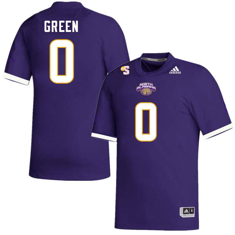 Men-Youth #0 Kam'ron Green North Alabama Lions 2023 College Football Jerseys Stitched-Purple